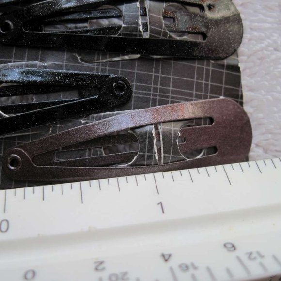 6 Goody Colour Collection Glittery Painted Metal Snap Hair Clips Blonde Brunette - Picture 13 of 16